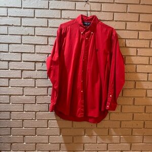 Men's Ralph Lauren 100% Cotton Blake classic Red Button-Down Shirt